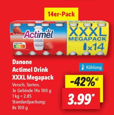 Danone Actimel Drink XXXL Megapack