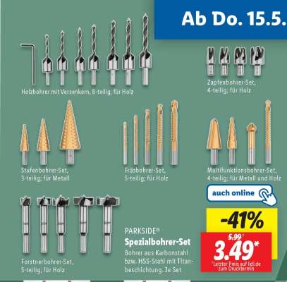PARKSIDE® Spezialbohrer-Set