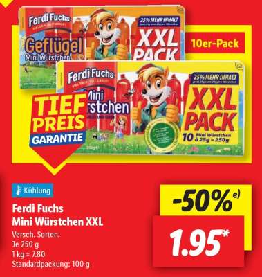 Ferdi Fuchs Mini Würstchen XXL