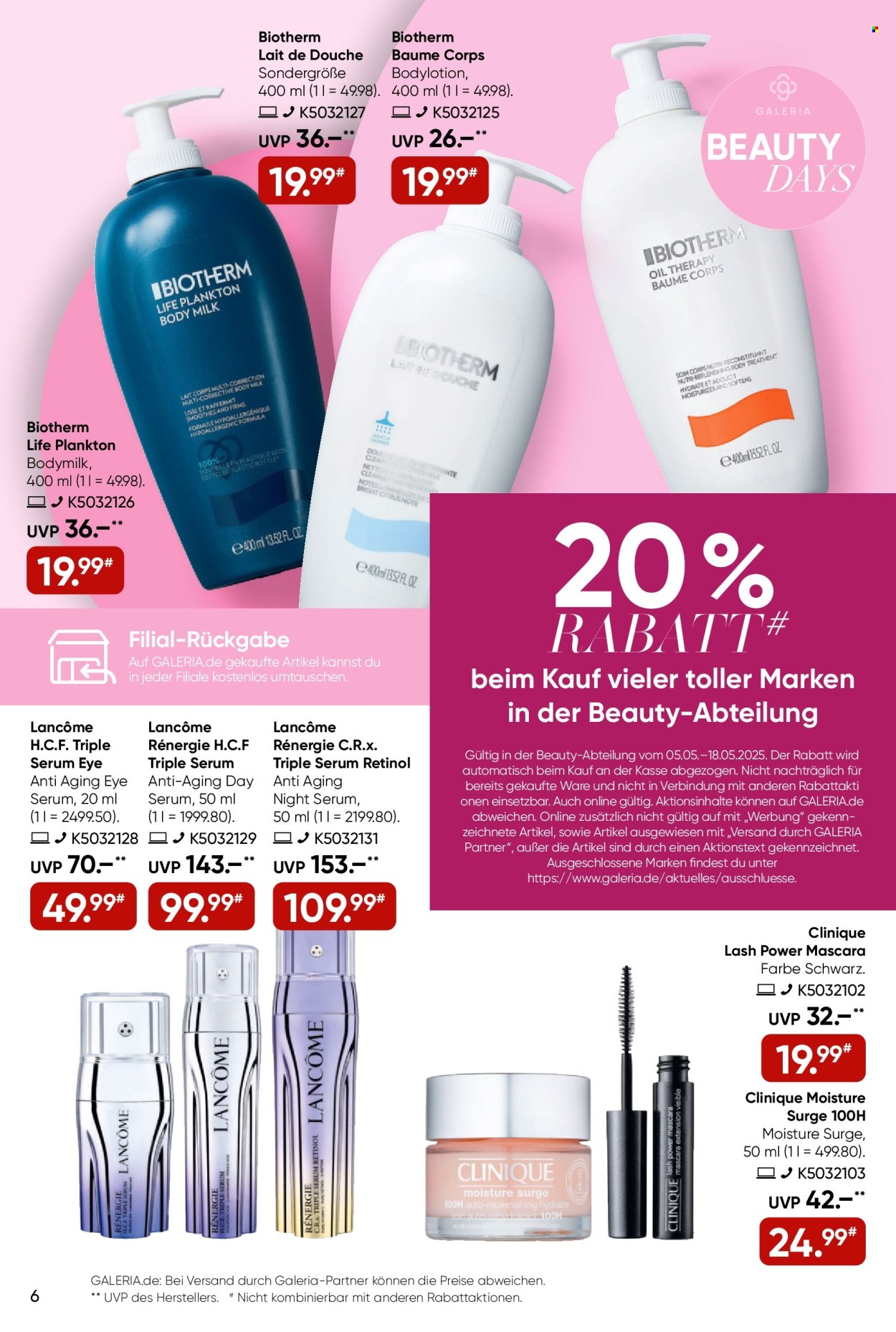 GALERIA Karstadt Kaufhof Prospekte  - 5.05.2025 - 11.05.2025. Seite 1