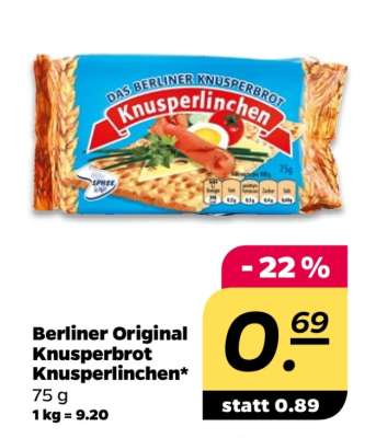 Berliner Original Knusperbrot Knusperlinchen*