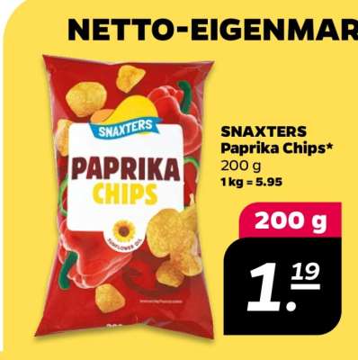 SNAXTERS Paprika Chips*