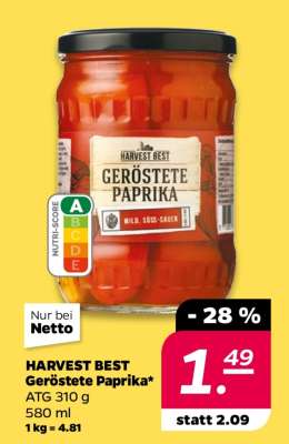 HARVEST BEST Geröstete Paprika