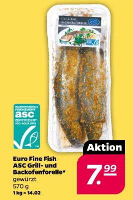 Euro Fine Fish ASC Grill- und Backofenforelle