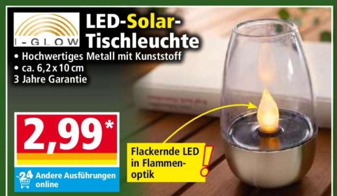 LED- Solar- Tischleuchte