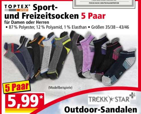Sport- und Freizeitsocken 5 Paar