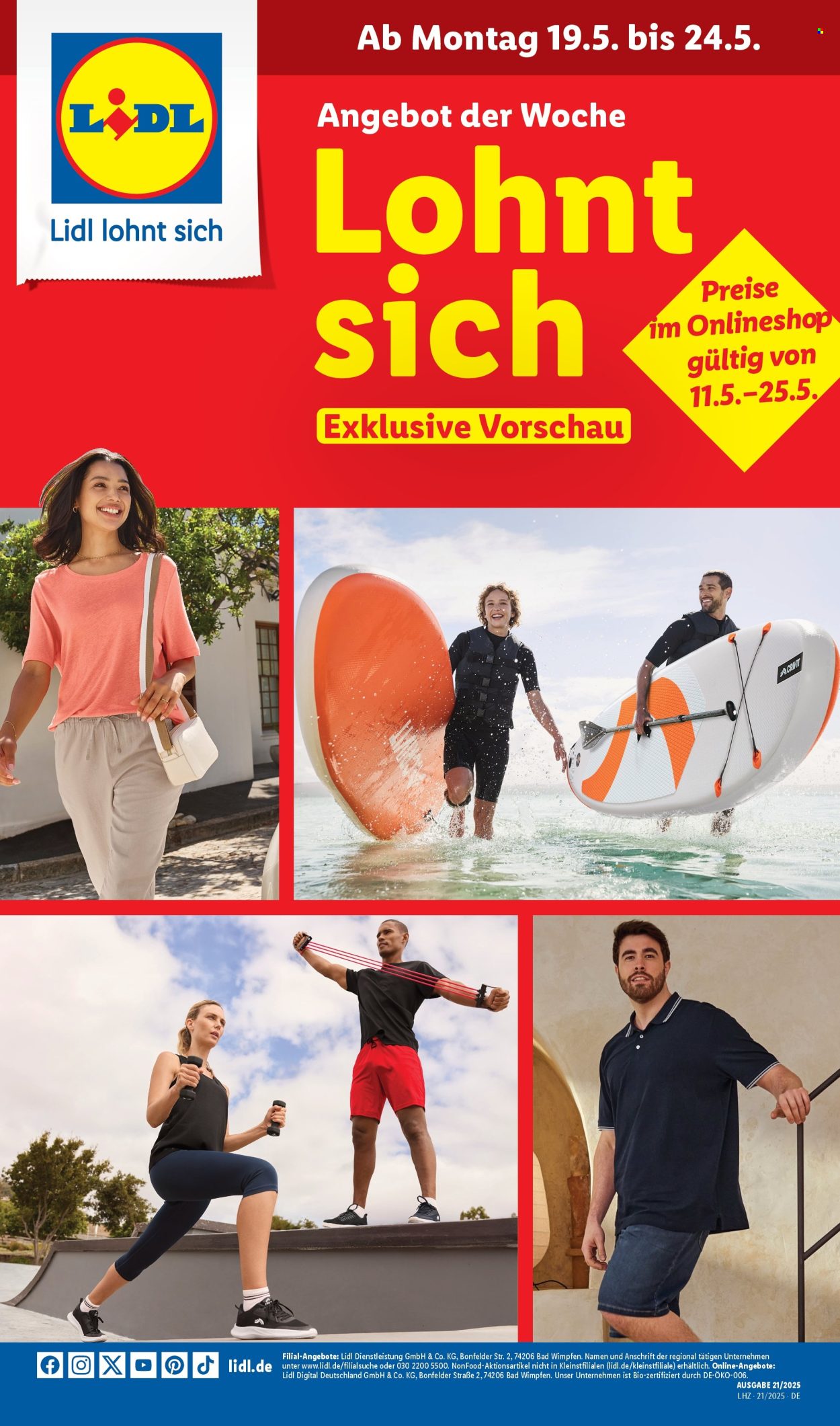 Lidl Prospekte  - 19.05.2025 - 24.05.2025. Seite 1