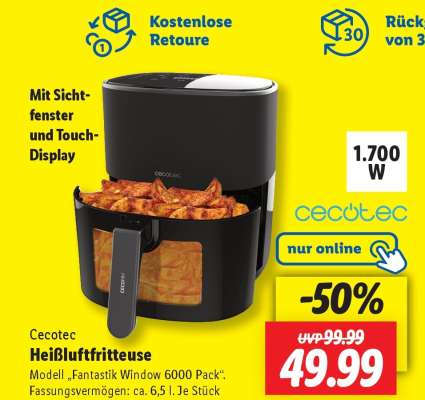 CECOTEC Heißluftfritteuse