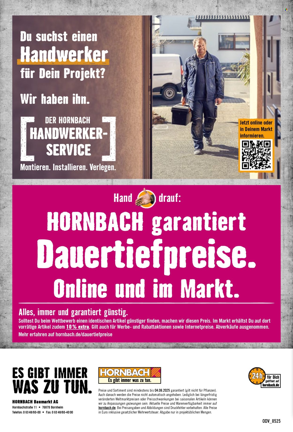 Hornbach Prospekte  - 7.05.2025 - 4.06.2025. Seite 1