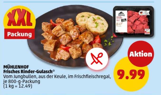 MÜHLENHOF Frisches Rinder-Gulasch