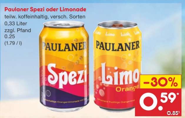 Paulaner Spezi oder Limonade