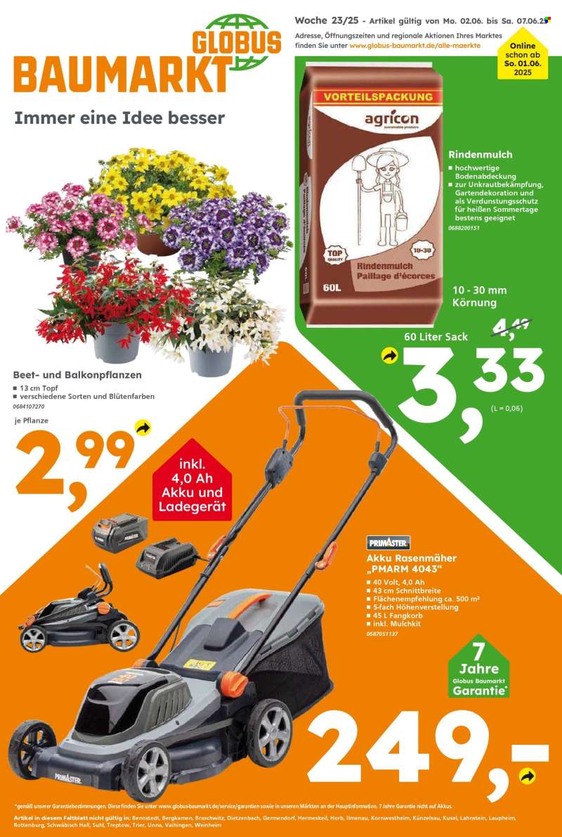 Prospekte Globus Baumarkt - 2.06.2025 - 7.06.2025.