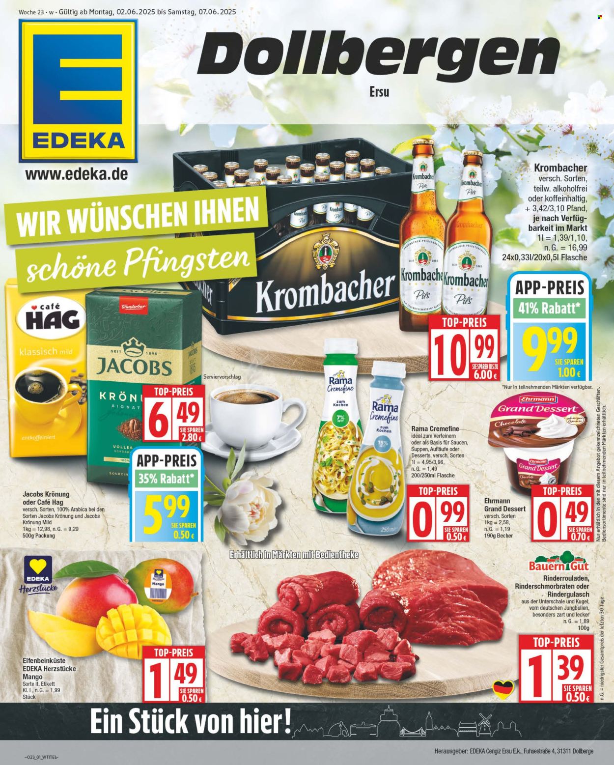 Leták Edeka - 2.6.2025 - 7.6.2025. Strana 1