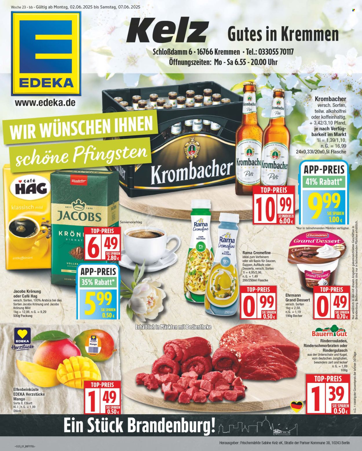 Leták Edeka - 2.6.2025 - 7.6.2025. Strana 1