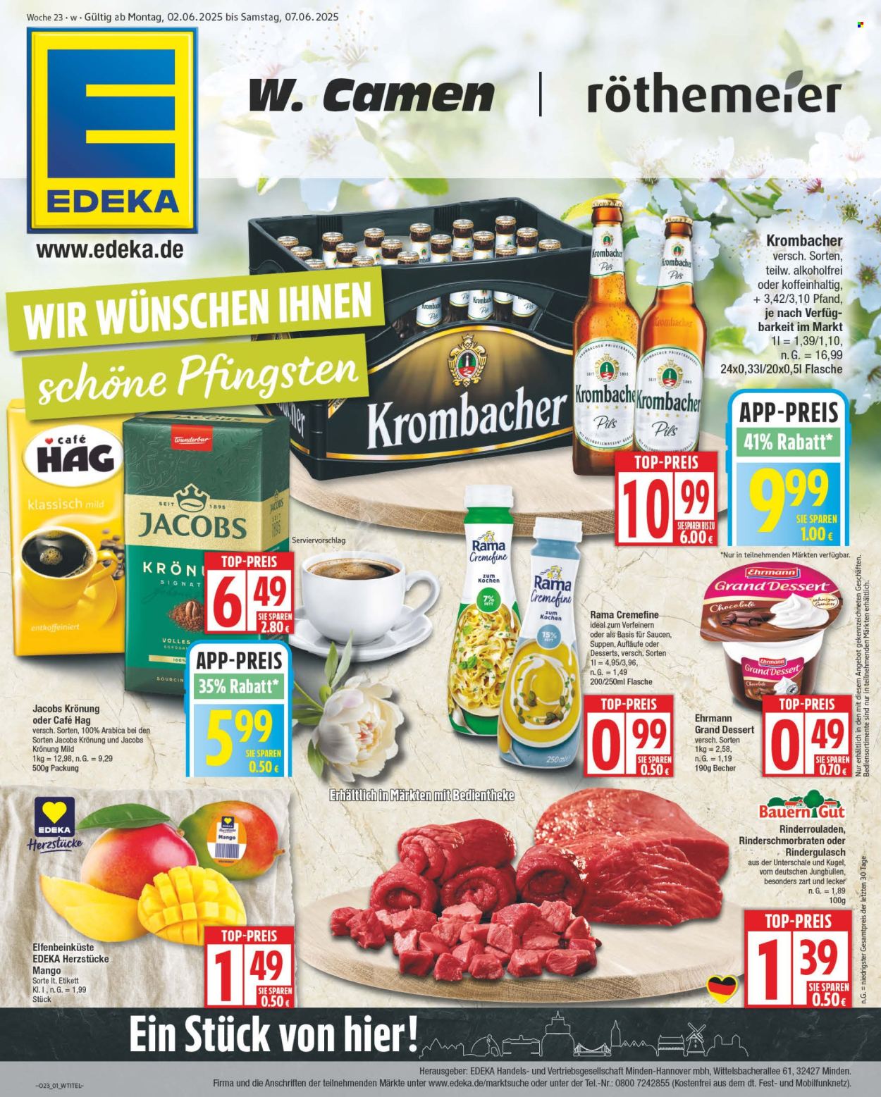 Leták Edeka - 2.6.2025 - 7.6.2025. Strana 1