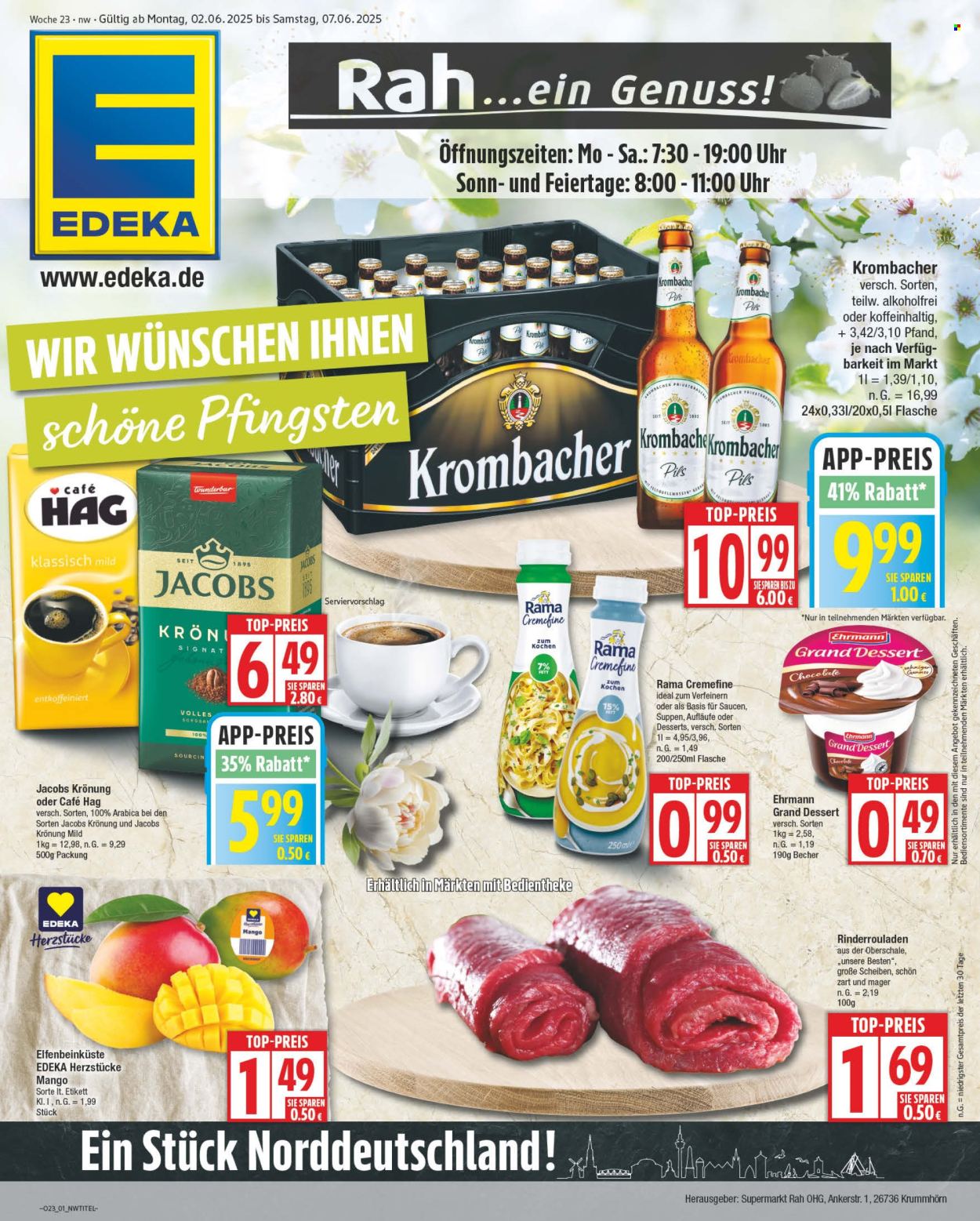 Leták Edeka - 2.6.2025 - 7.6.2025. Strana 1
