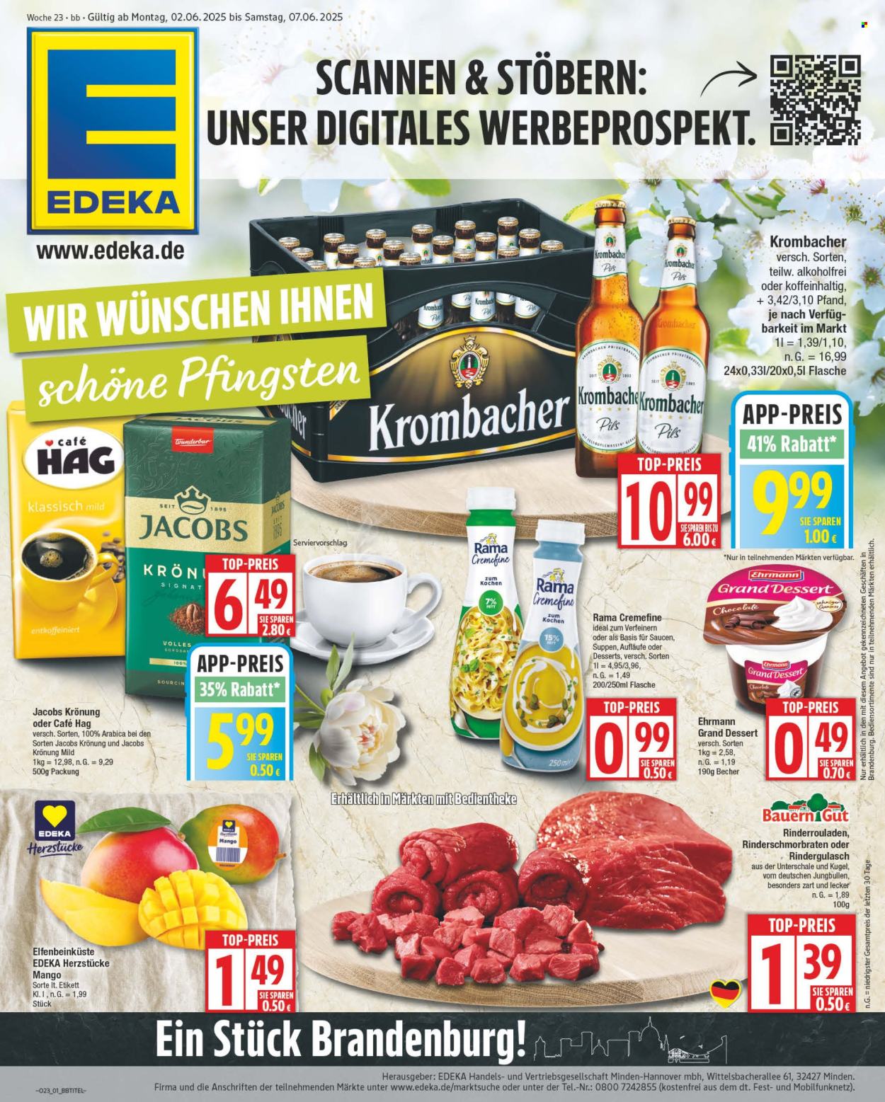 Leták Edeka - 2.6.2025 - 7.6.2025. Strana 1