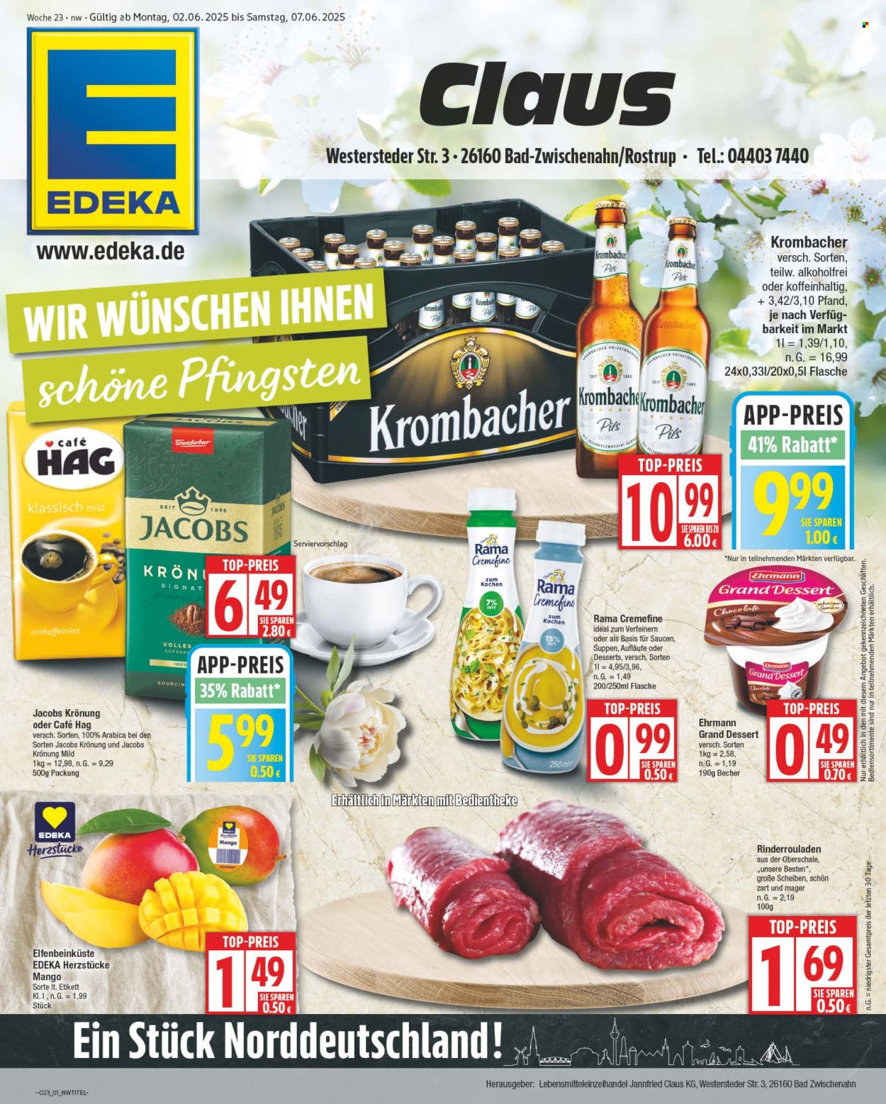 Leták Edeka - 2.6.2025 - 7.6.2025. Strana 1