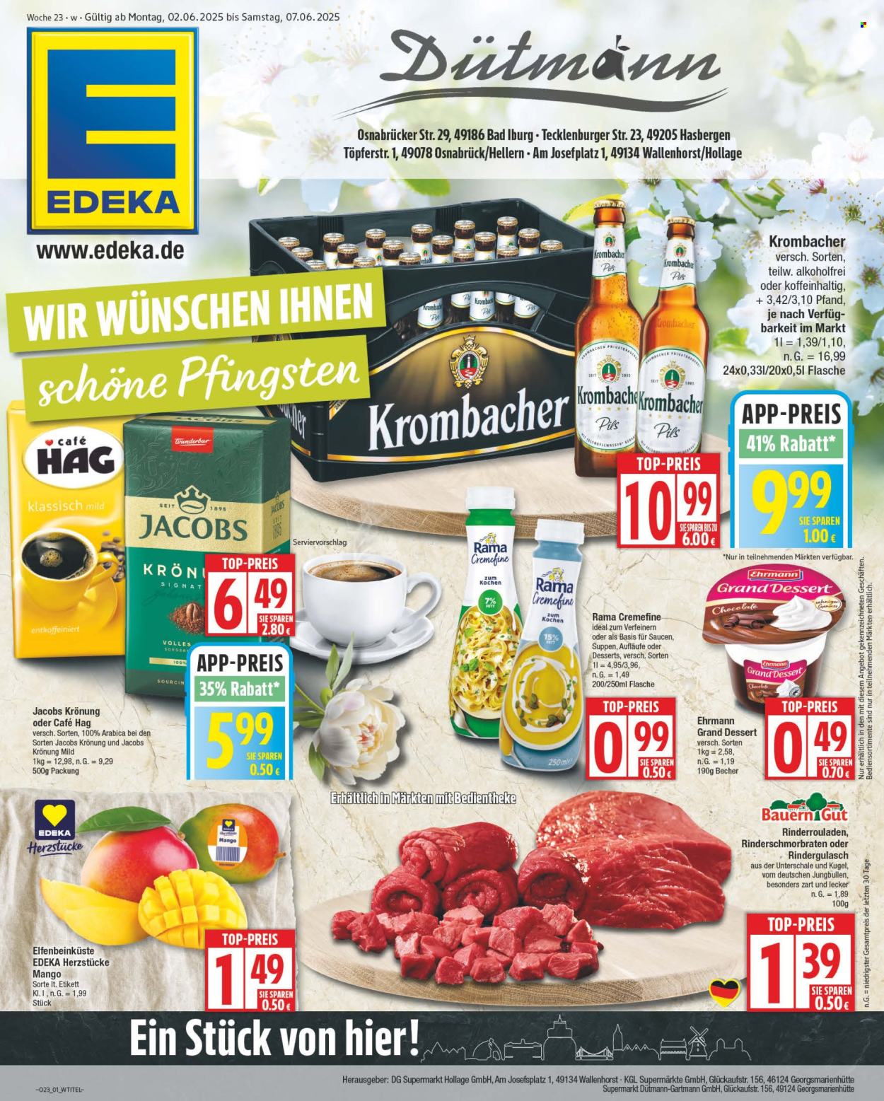 Leták Edeka - 2.6.2025 - 7.6.2025. Strana 1