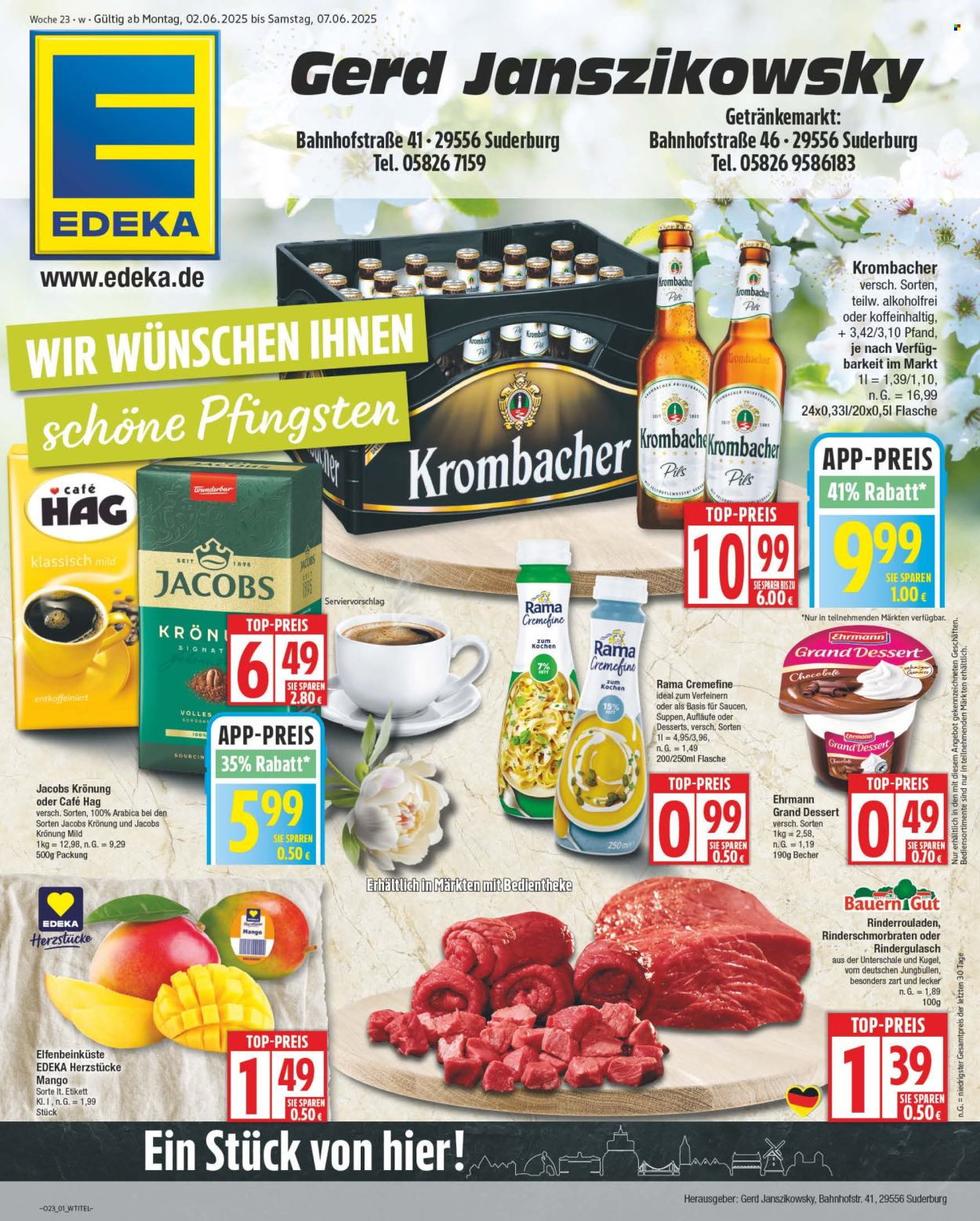Leták Edeka - 2.6.2025 - 7.6.2025. Strana 1