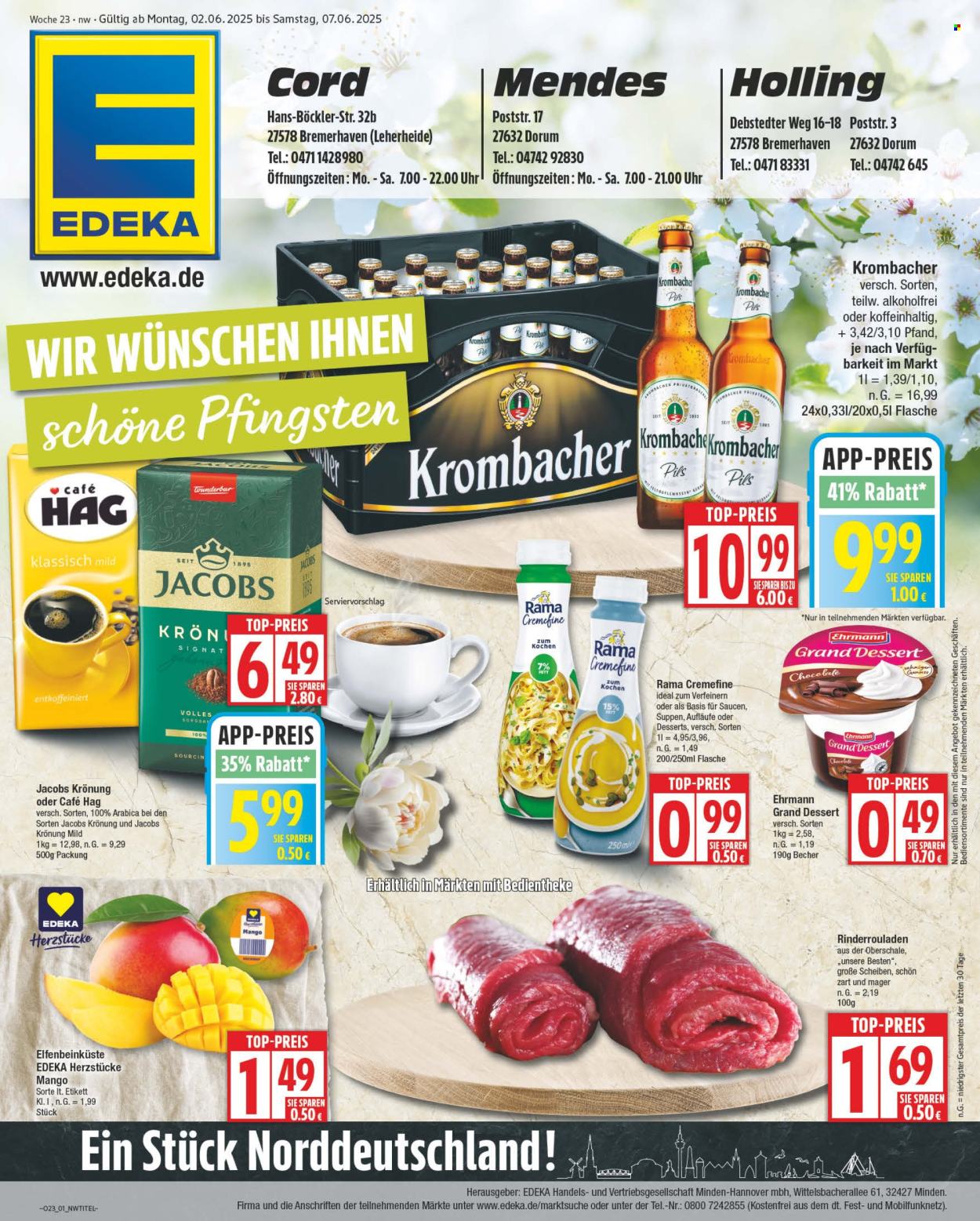 Leták Edeka - 2.6.2025 - 7.6.2025. Strana 1
