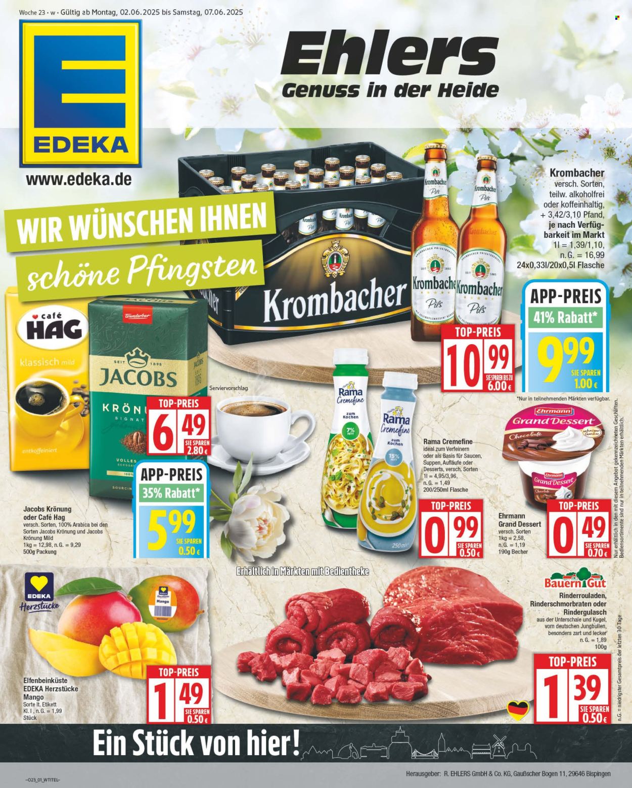 Leták Edeka - 2.6.2025 - 7.6.2025. Strana 1