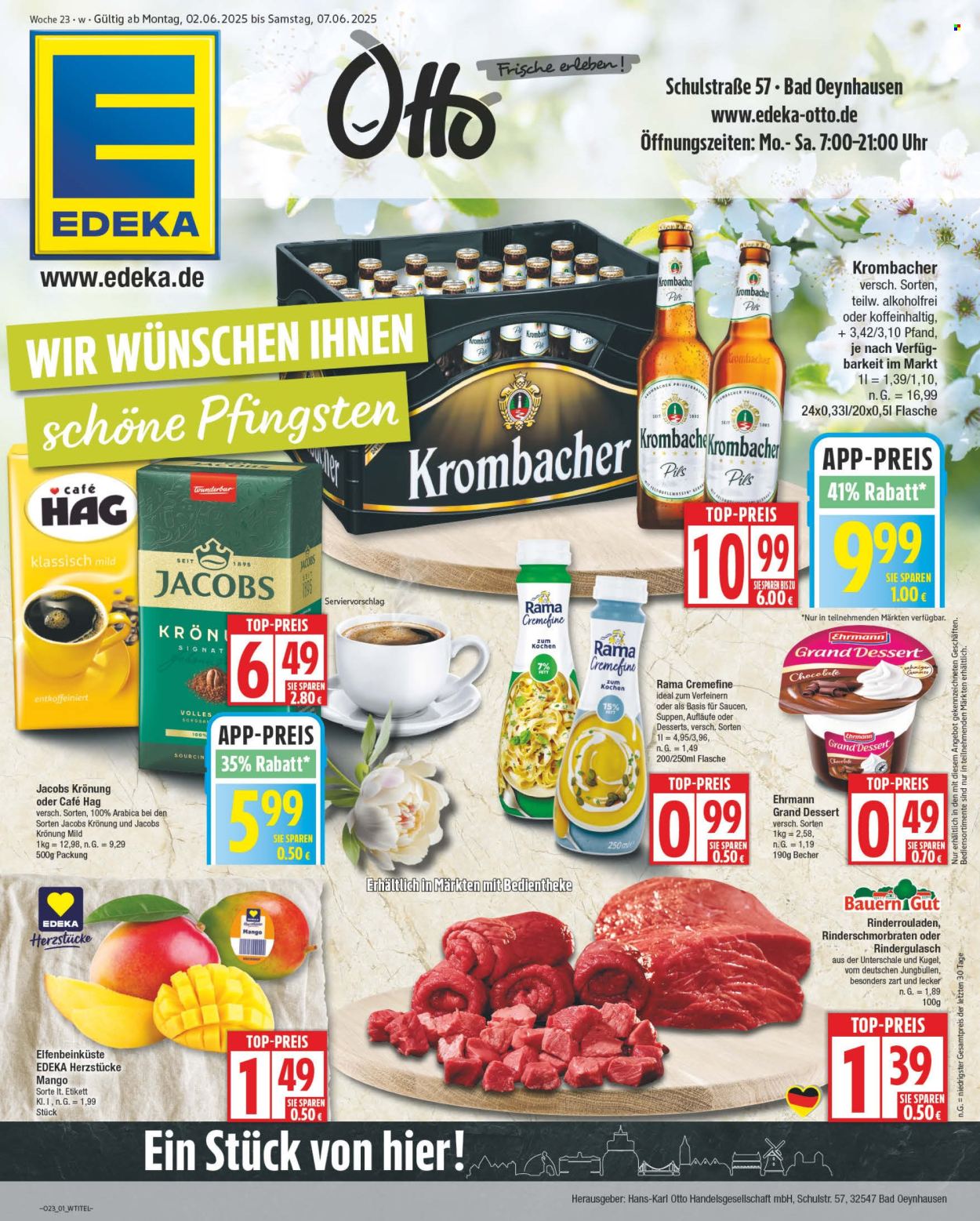 Leták Edeka - 2.6.2025 - 7.6.2025. Strana 1