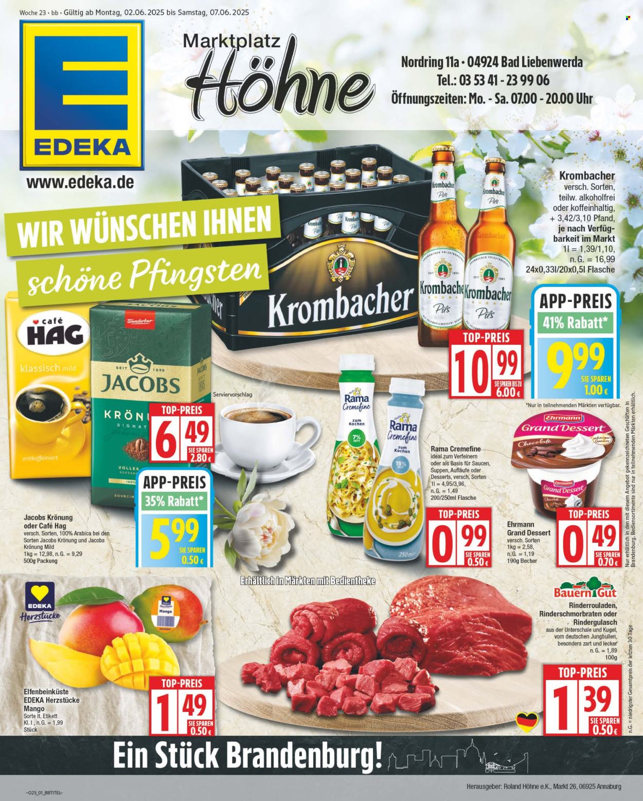 Leták Edeka - 2.6.2025 - 7.6.2025. Strana 1