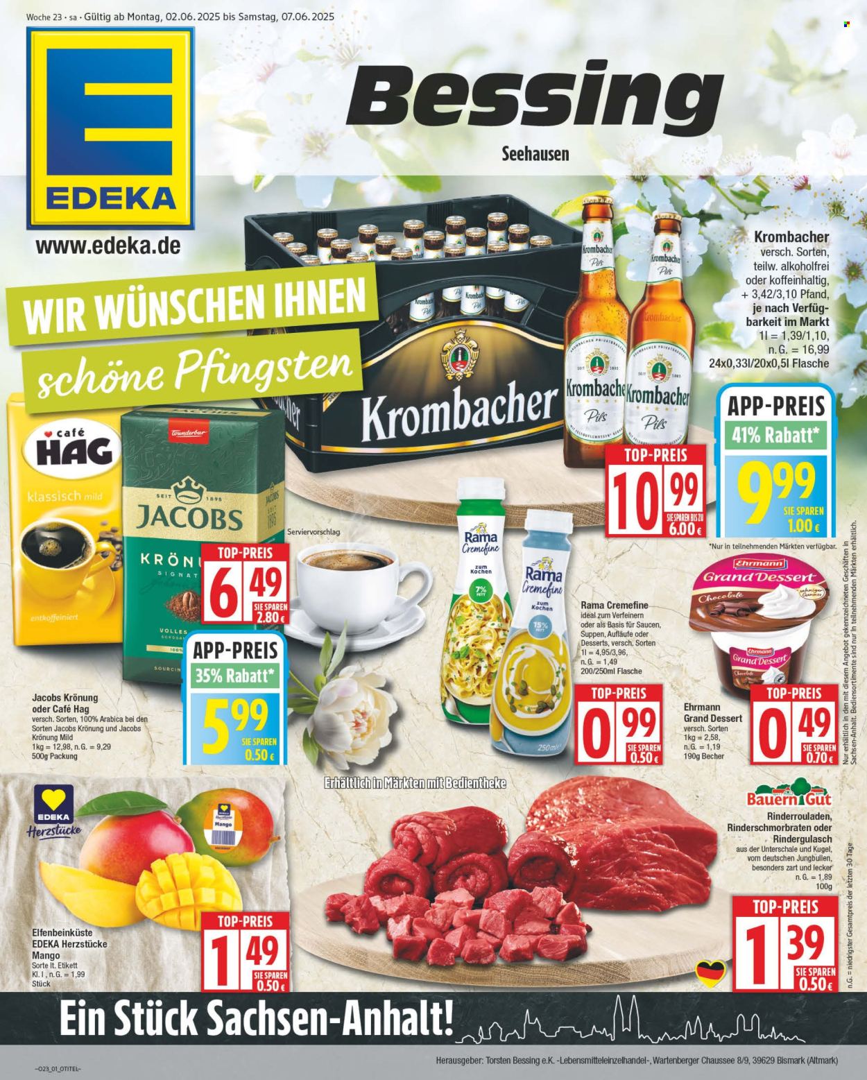 Leták Edeka - 2.6.2025 - 7.6.2025. Strana 1