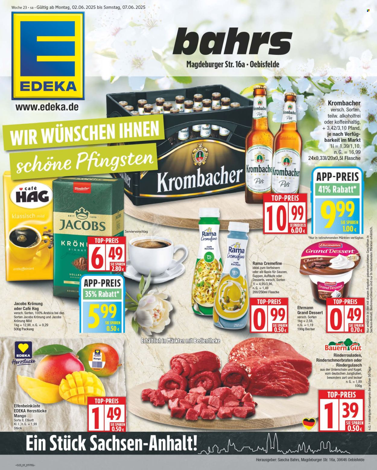 Leták Edeka - 2.6.2025 - 7.6.2025. Strana 1