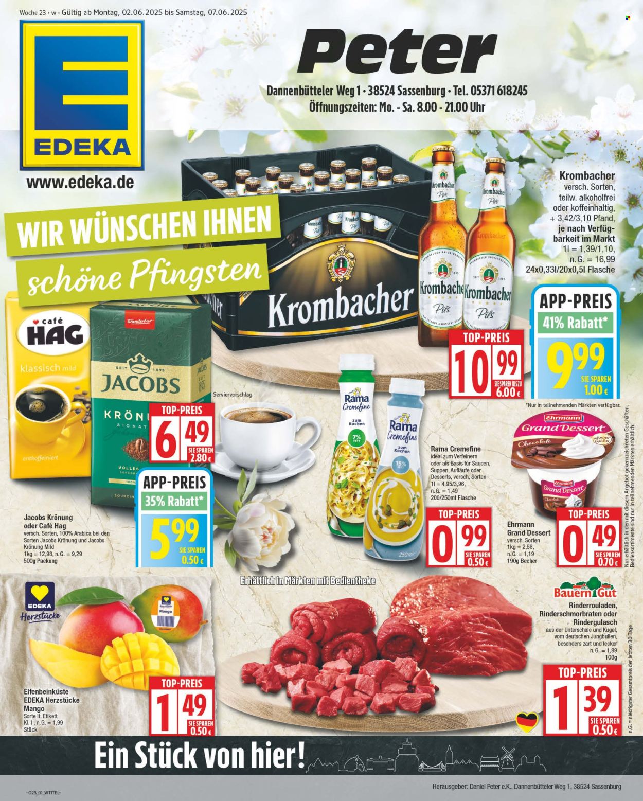 Leták Edeka - 2.6.2025 - 7.6.2025. Strana 1