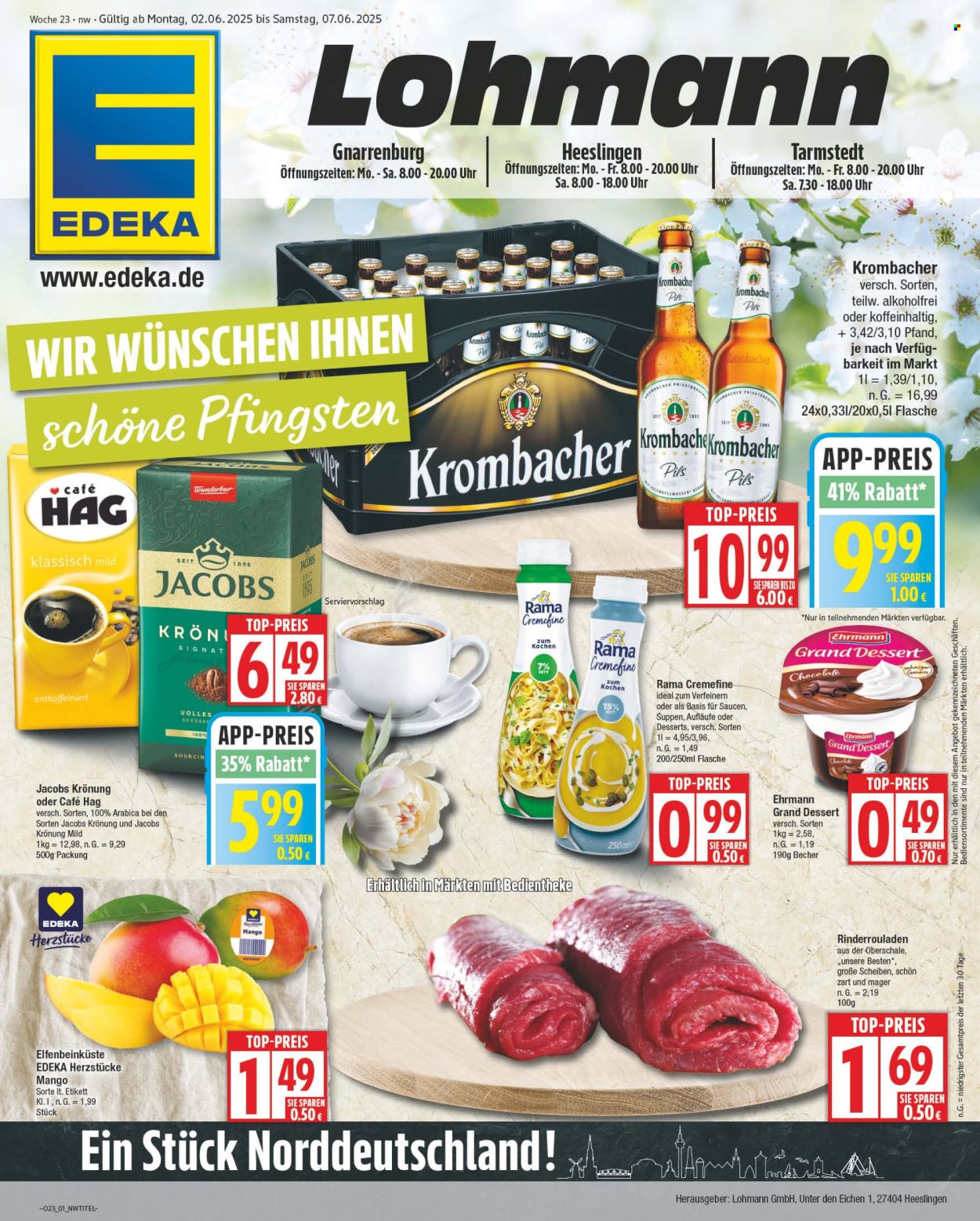 Leták Edeka - 2.6.2025 - 7.6.2025. Strana 1