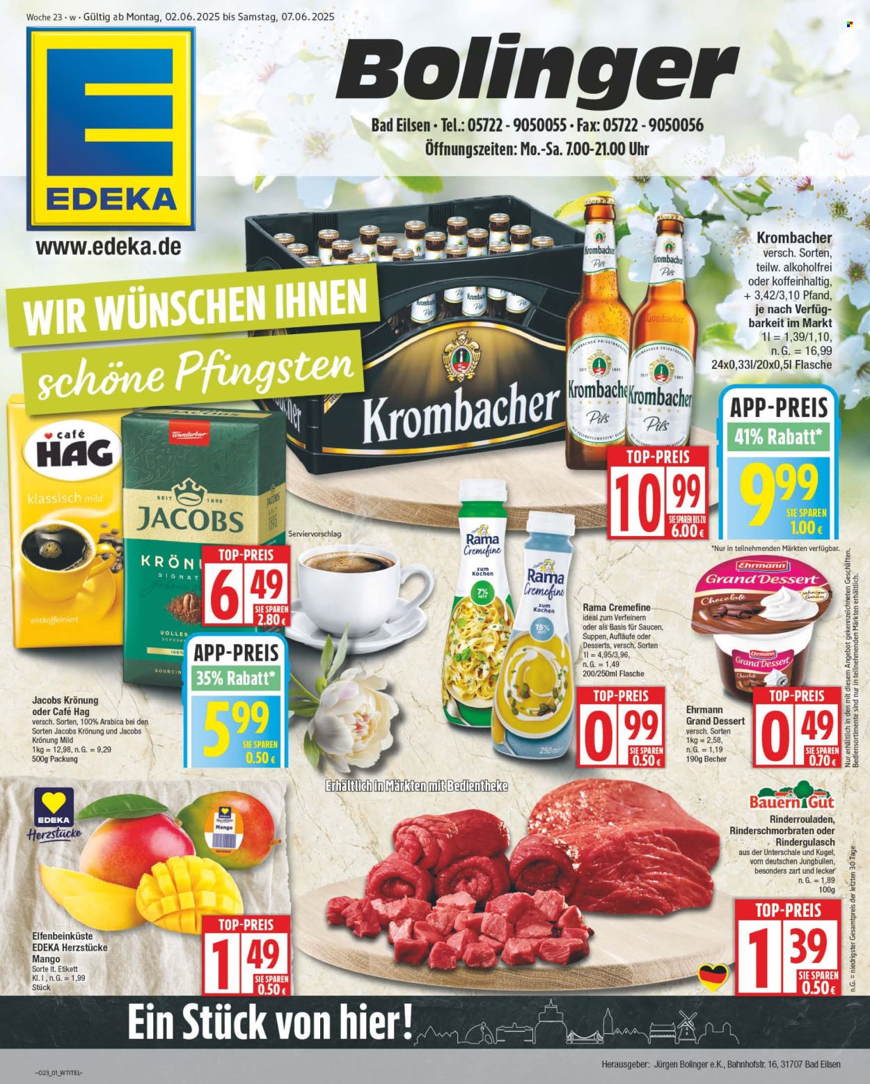 Leták Edeka - 2.6.2025 - 7.6.2025. Strana 1