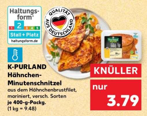 K-PURLAND Hähnchen-Minutenschnitzel