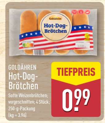 GOLDÄHREN Hot-Dog-Brötchen