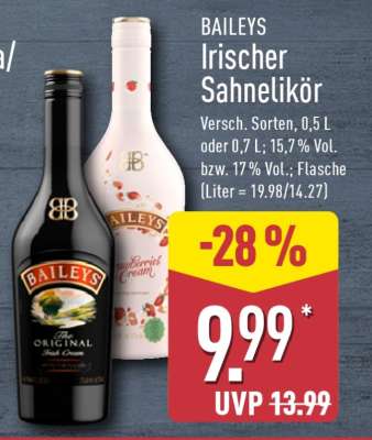BAILEYS Irischer Sahnelikör