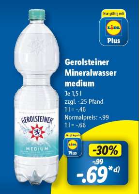 Gerolsteiner Mineralwasser medium