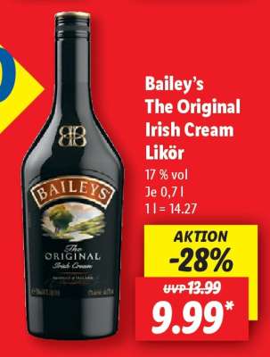 Bailey’s The Original Irish Cream Likör