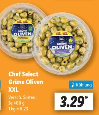 Chef Select Grüne Oliven XXL