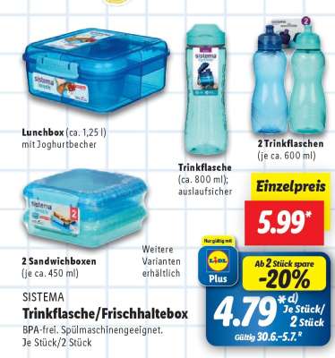 Trinkflasche/Frischhaltebox