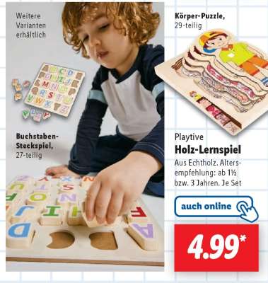 Playtive Holz-Lernspiel
