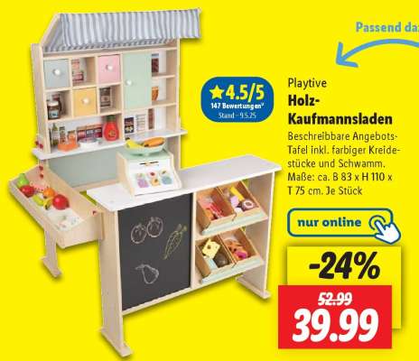 playtive Holz-Kaufmannsladen