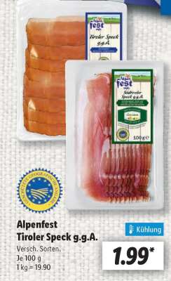 Alpenfest Tiroler Speck g.g.A.