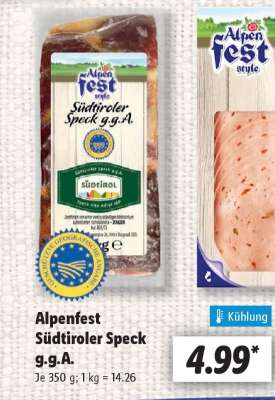 Alpenfest Südtiroler Speck g.g.A.