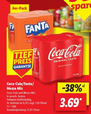 Coca­Cola/ Fanta/Mezzo Mix