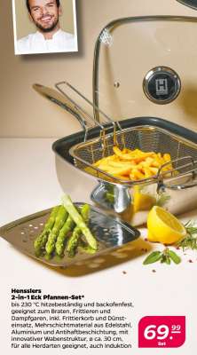 Hensslers 2-in-1-Eck-Pfannen-Set