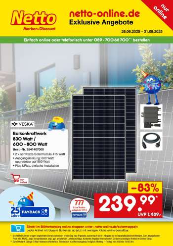 Prospekte Netto Marken-Discount - 26.06.2025 - 31.08.2025.