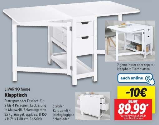 LIVARNO home Klapptisch