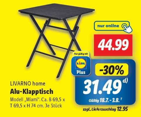 Alu-Klapptisch