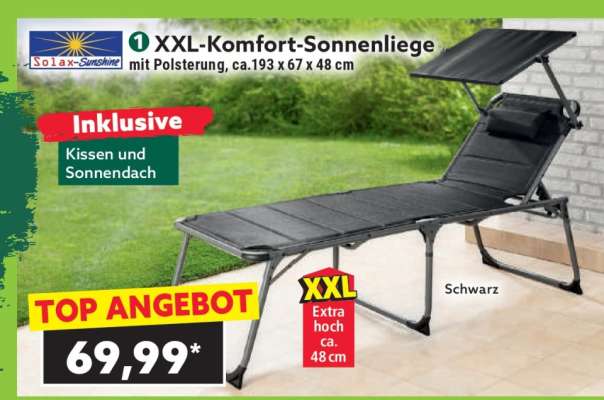 XXL-Komfort- Sonnenliege